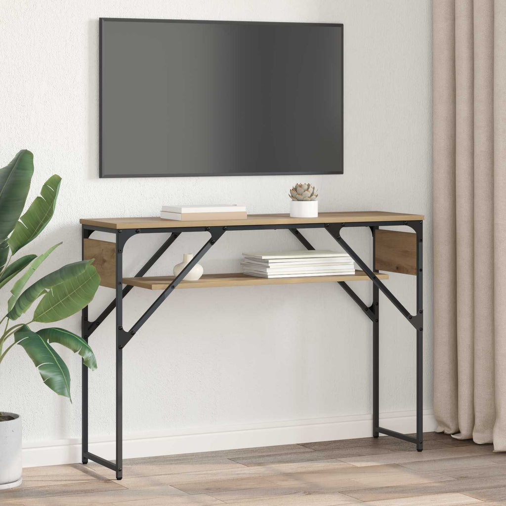 vidaXL StolikKonsolowy Dąb rzemieślniczy 105x30x75cm