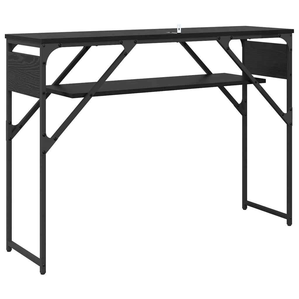 vidaXL StolikKonsolowy Czarny Dąb 105x30x75cm Materiał drewnopochodny