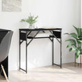 vidaXL StolikKonsolowy Czarny Dąb 75x30x75cm Materiał drewnopochodny