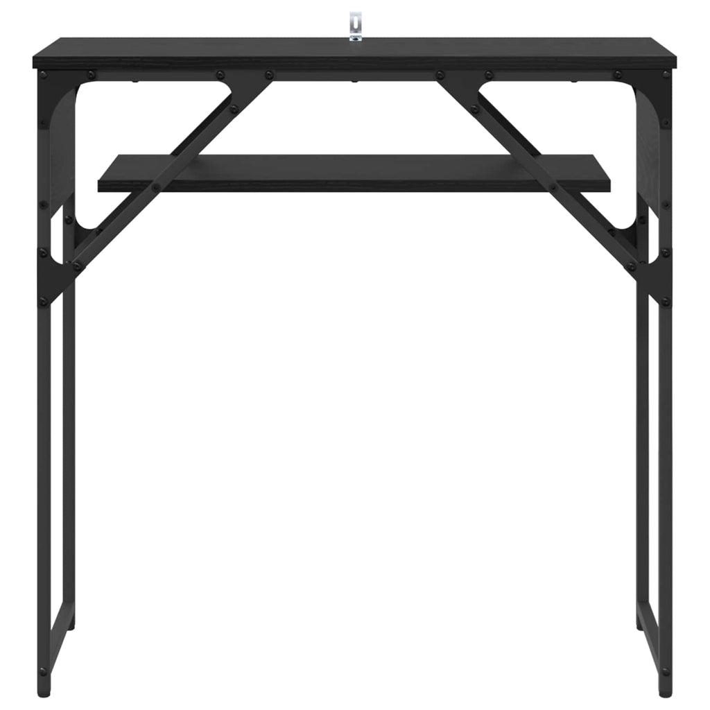 vidaXL StolikKonsolowy Czarny Dąb 75x30x75cm Materiał drewnopochodny