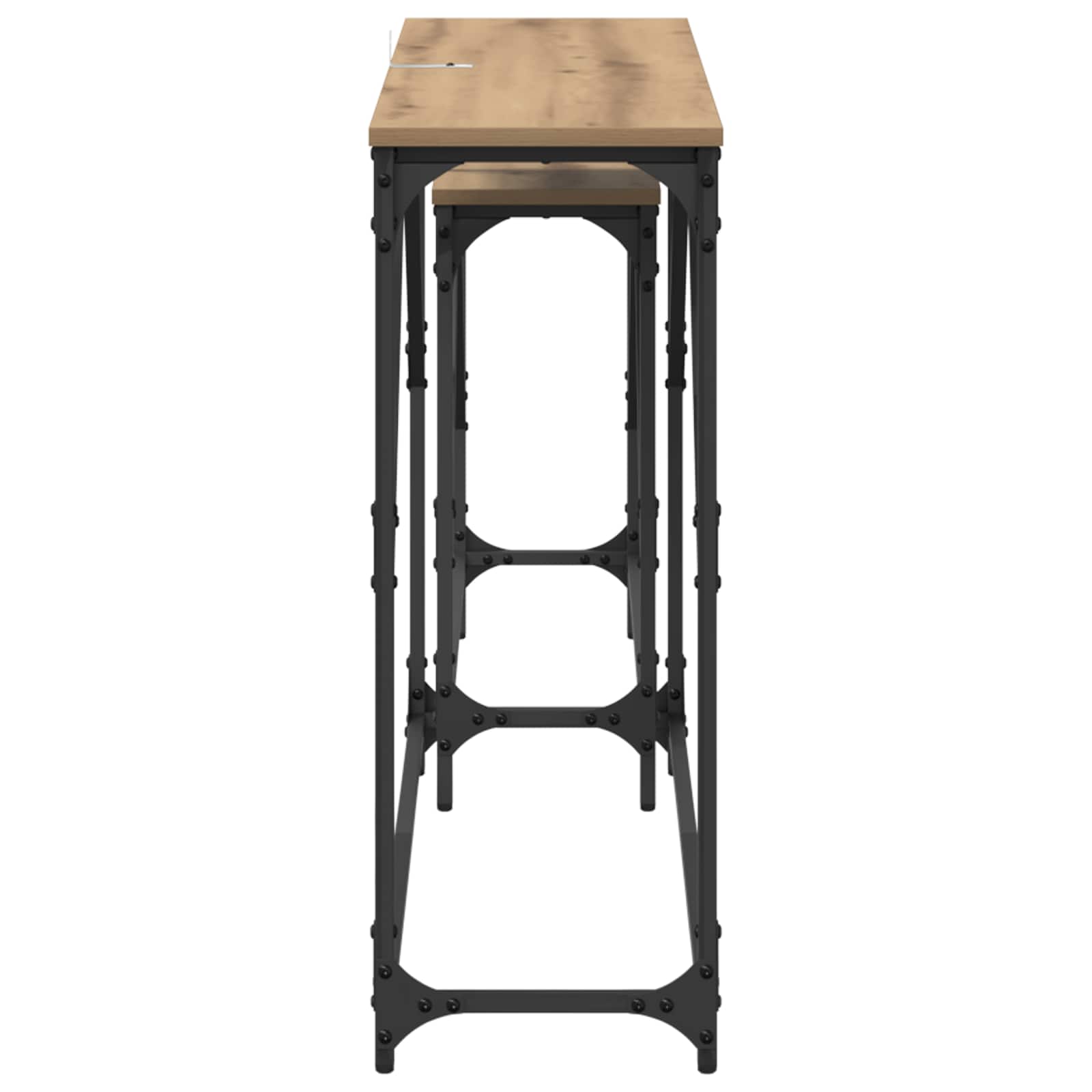 vidaXL Konsola 2 pcs Dąb rzemieślniczy 100 x 28 x 75 cm