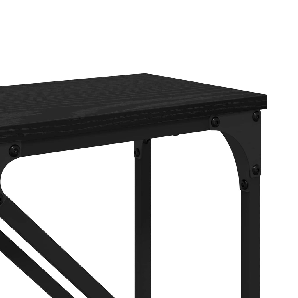 vidaXL Konsola 2 pcs Czarny Dąb 100 x 28 x 75 cm