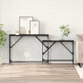 vidaXL Konsola 2 pcs Czarny Dąb 100 x 28 x 75 cm