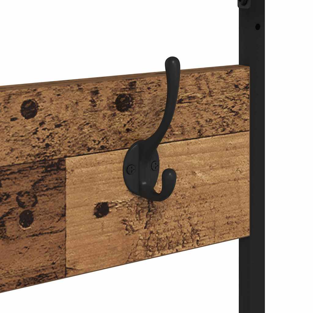 vidaXL Wieszak na Ubrania z półką Stare drewno 100 x 41 x 184 cm