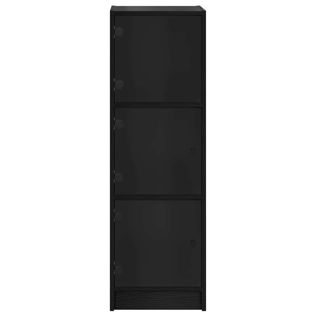 vidaXL Highboard Czarny Dąb 35 x 37 x 109 cm Materiał drewnopochodny