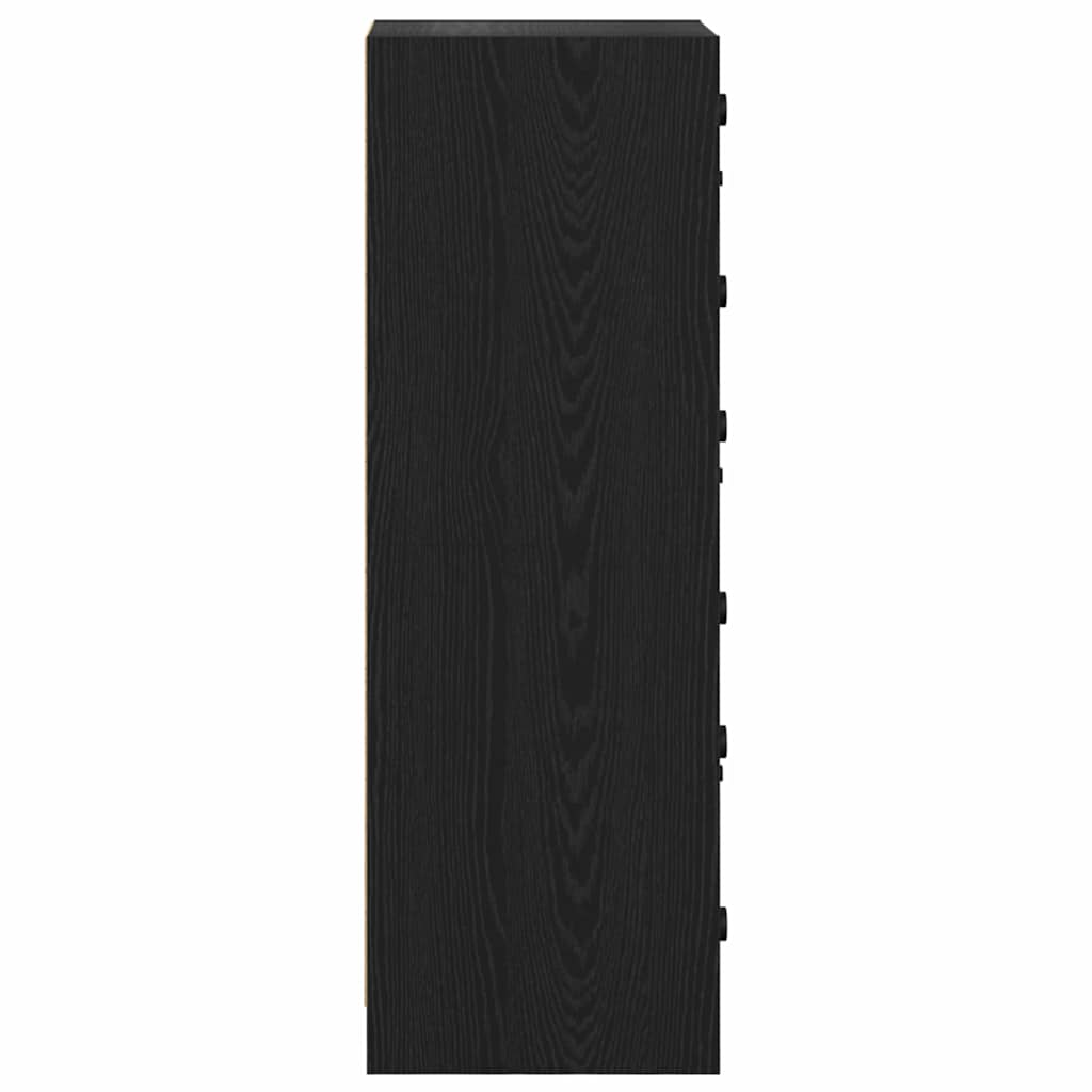 vidaXL Highboard Czarny Dąb 35 x 37 x 109 cm Materiał drewnopochodny