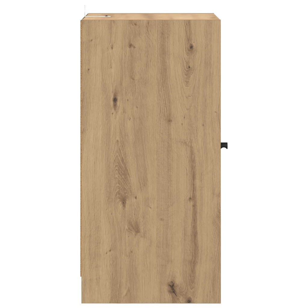 vidaXL Bufet dąb artisan 35 x 37 x 76 cm Materiał drewnopochodny