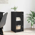 vidaXL Bufet Czarny dąb 35 x 37 x 76 cm Materiał drewnopochodny