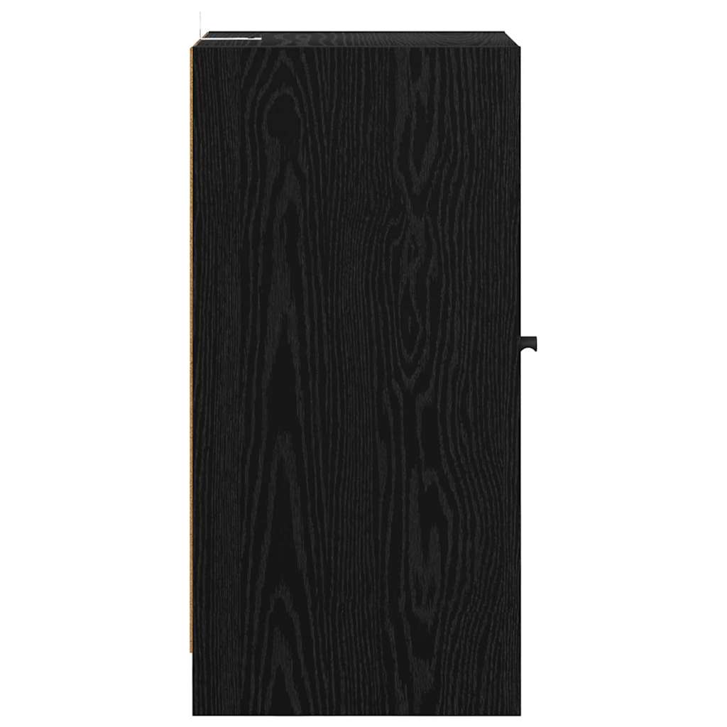 vidaXL Bufet Czarny dąb 35 x 37 x 76 cm Materiał drewnopochodny