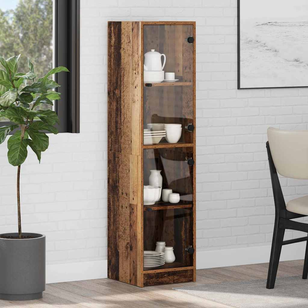 vidaXL Highboard Stare drewno 35 x 37 x 142 cm Materiał drewnopochodny