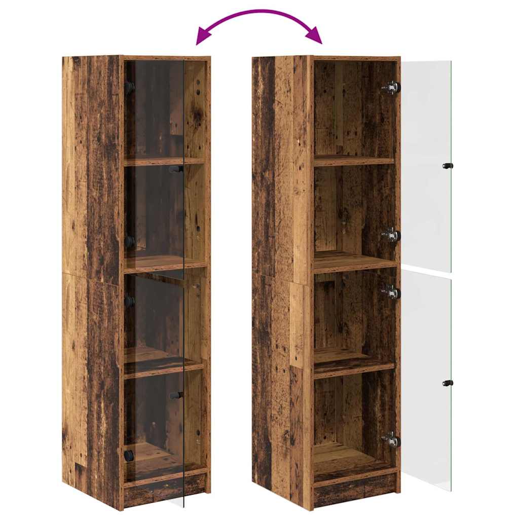 vidaXL Highboard Stare drewno 35 x 37 x 142 cm Materiał drewnopochodny