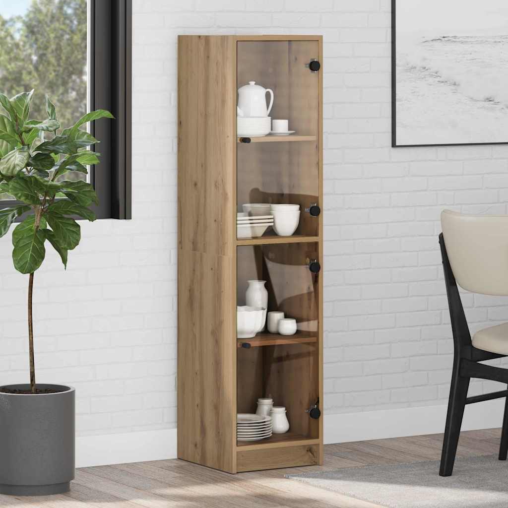 vidaXL Highboard Dąb rzemieślniczy 35 x 37 x 142 cm