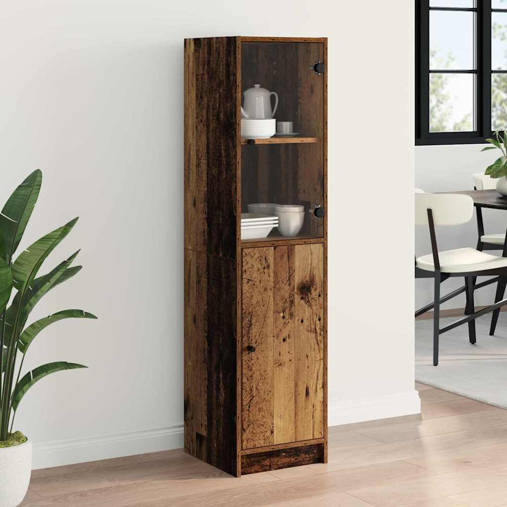 vidaXL Highboard Stare drewno 35 x 37 x 142 cm Materiał drewnopochodny