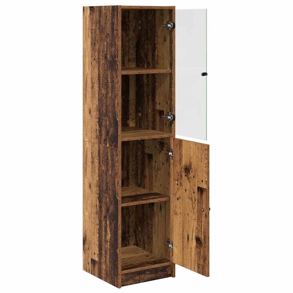 vidaXL Highboard Stare drewno 35 x 37 x 142 cm Materiał drewnopochodny