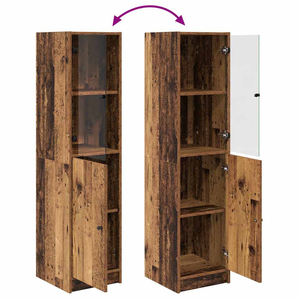 vidaXL Highboard Stare drewno 35 x 37 x 142 cm Materiał drewnopochodny