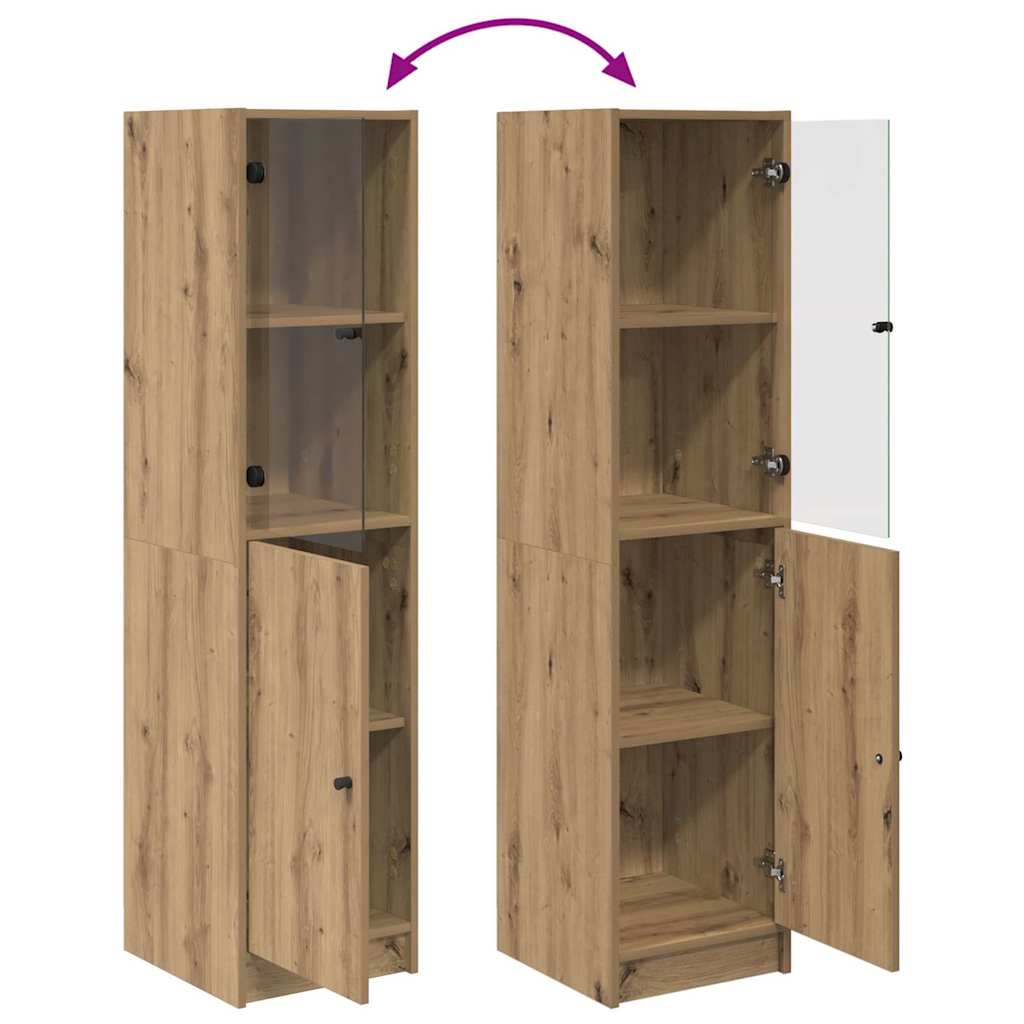 vidaXL Highboard Dąb rzemieślniczy 35 x 37 x 142 cm