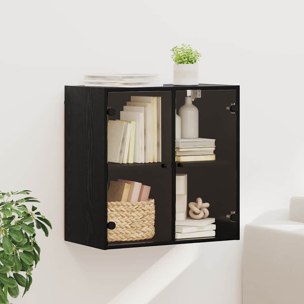 vidaXL Szafka ścienna Czarny Dąb 68 x 37 x 68,5 cm