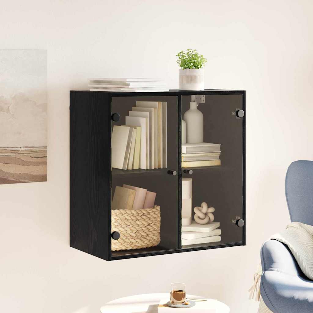 vidaXL Szafka ścienna Czarny Dąb 68 x 37 x 68,5 cm