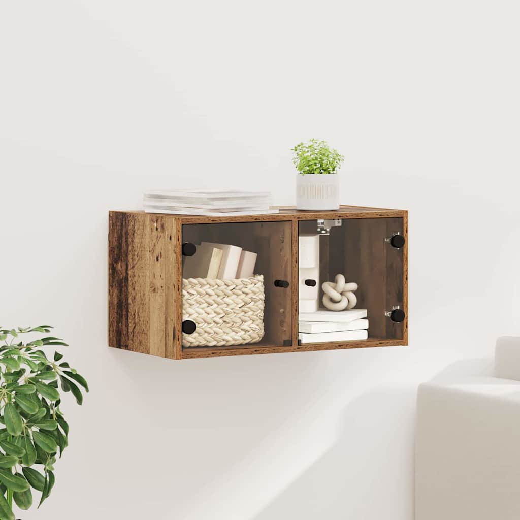 vidaXL Szafka ścienna Stare drewno 68 x 37 x 35 cm