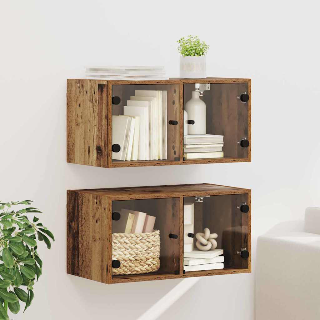 vidaXL Szafki ścienne 2 szt. 68 x 37 x 35 cm Drewno inżynieryjne