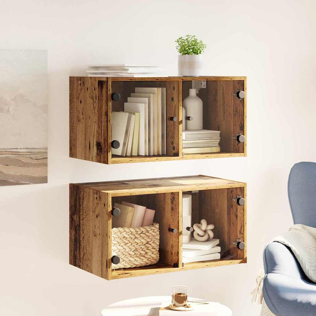 vidaXL Szafki ścienne 2 szt. 68 x 37 x 35 cm Drewno inżynieryjne