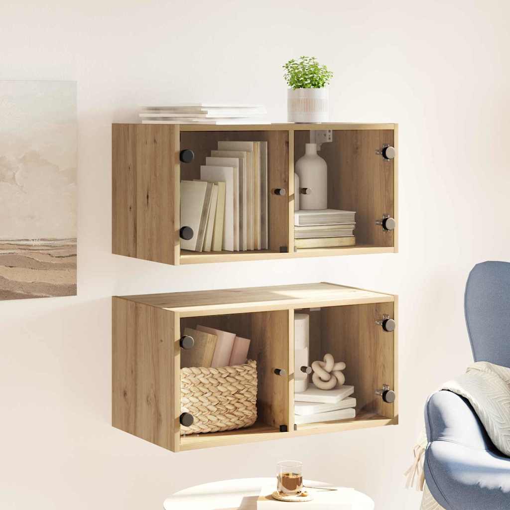 vidaXL Szafki ścienne 2 szt. 68 x 37 x 35 cm Drewno inżynieryjne