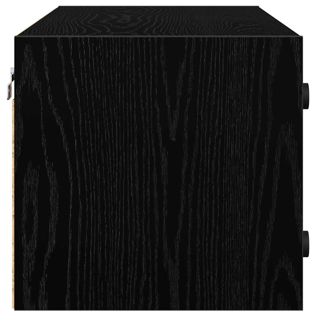 vidaXL Szafka ścienna Montowane na ścianie Czarny Dąb 102 x 37 x 35 cm