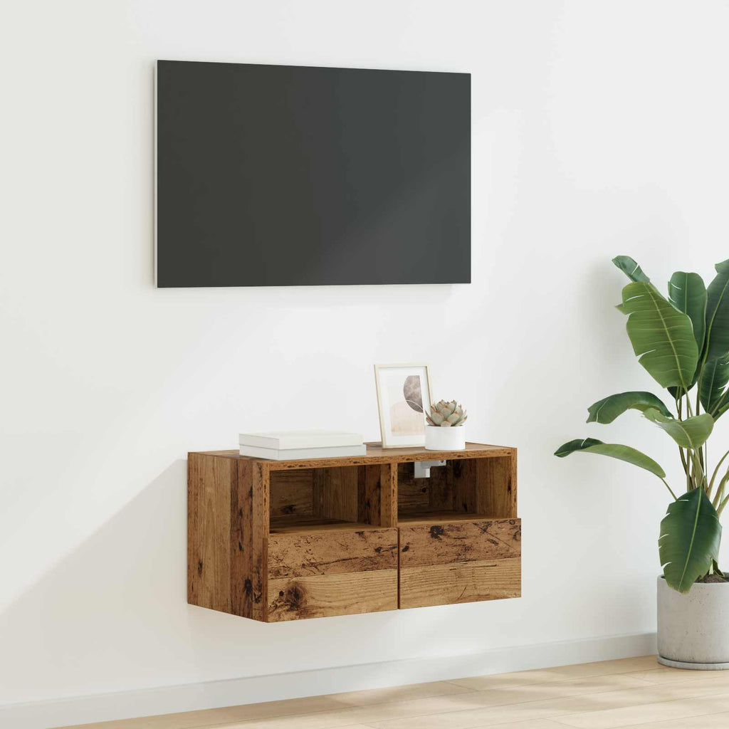 vidaXL Szafka pod telewizor Stare drewno 60 x 30 x 30 cm