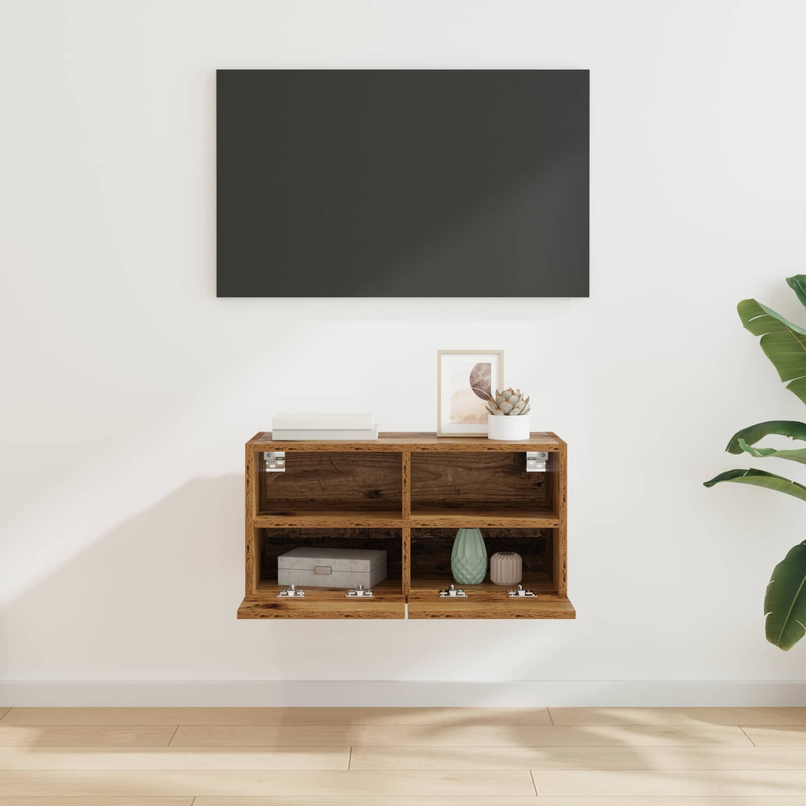 vidaXL Szafka pod telewizor Stare drewno 60 x 30 x 30 cm