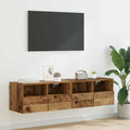 vidaXL Szafki RTV 2 pcs Stare drewno 60 x 30 x 30 cm
