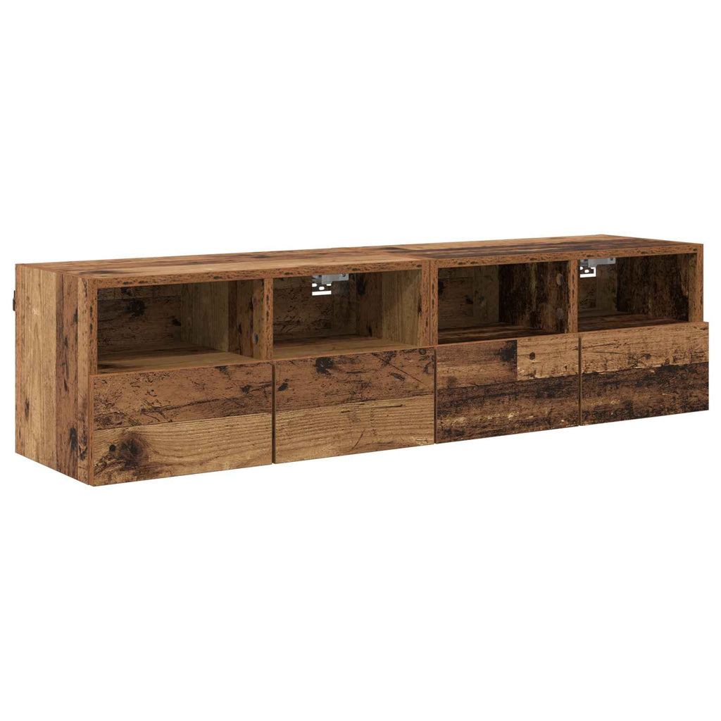 vidaXL Szafki RTV 2 pcs Stare drewno 60 x 30 x 30 cm