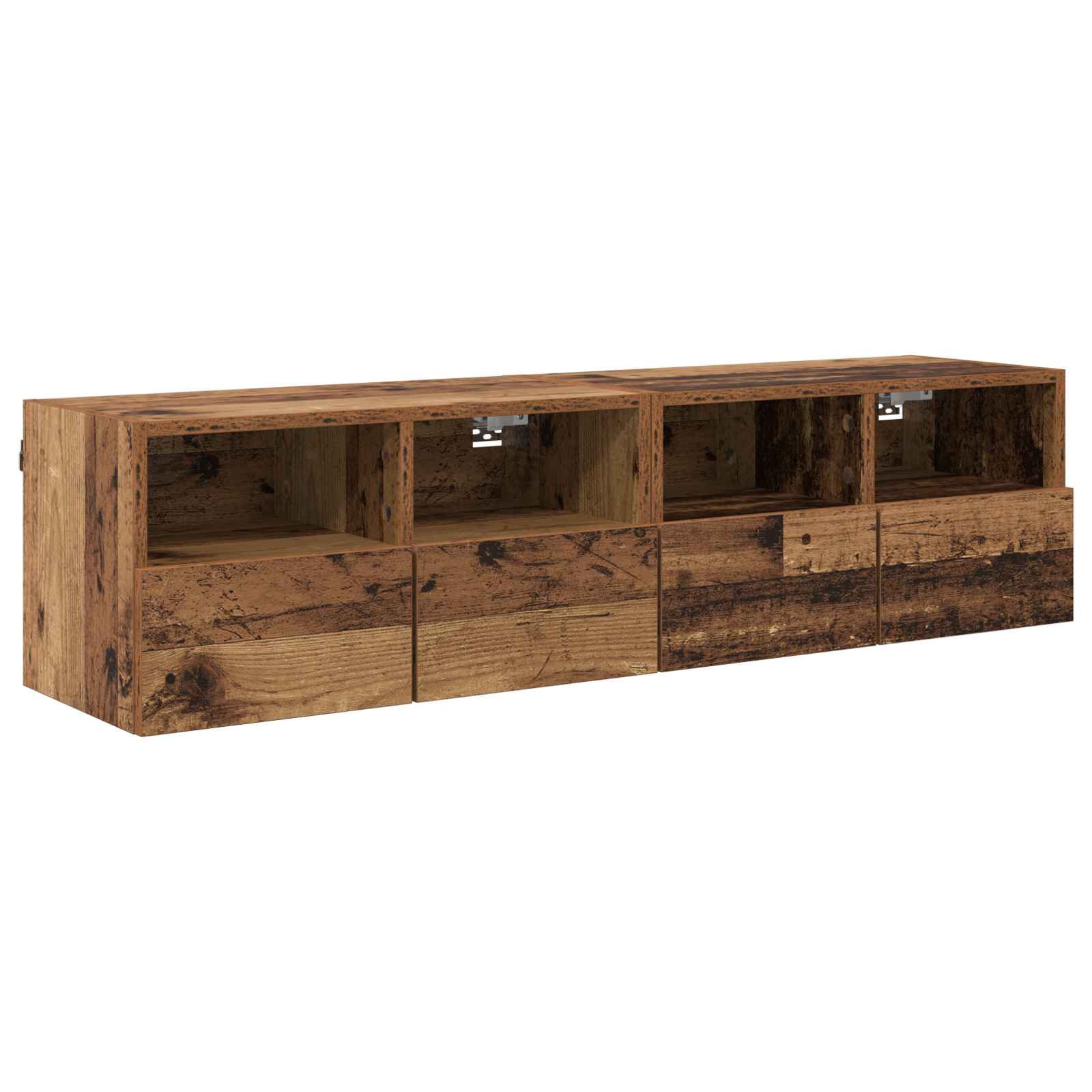 vidaXL Szafki RTV 2 pcs Stare drewno 60 x 30 x 30 cm