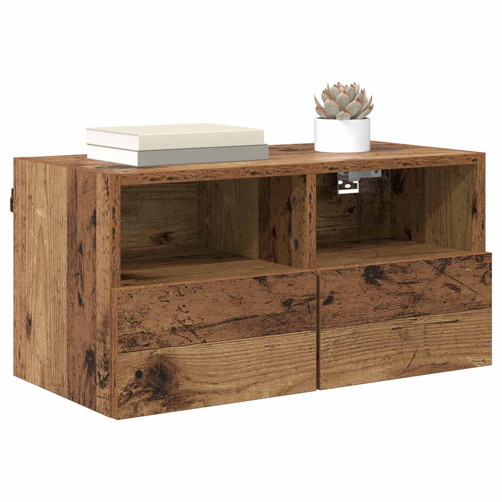 vidaXL Szafki RTV 2 pcs Stare drewno 60 x 30 x 30 cm