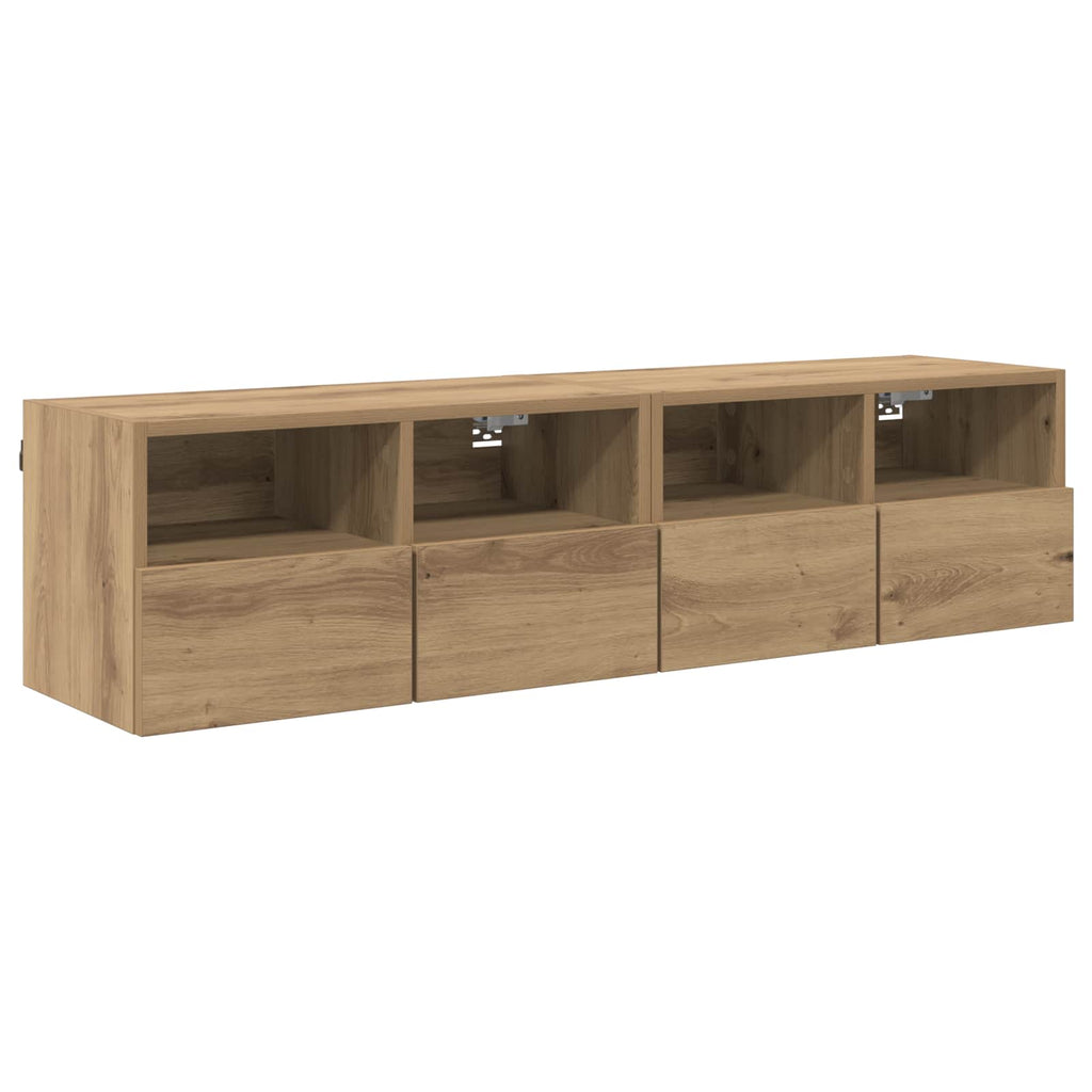 vidaXL Szafki RTV 2 pcs Dąb rzemieślniczy 60 x 30 x 30 cm