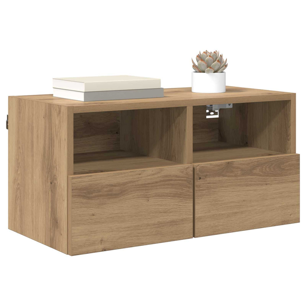 vidaXL Szafki RTV 2 pcs Dąb rzemieślniczy 60 x 30 x 30 cm