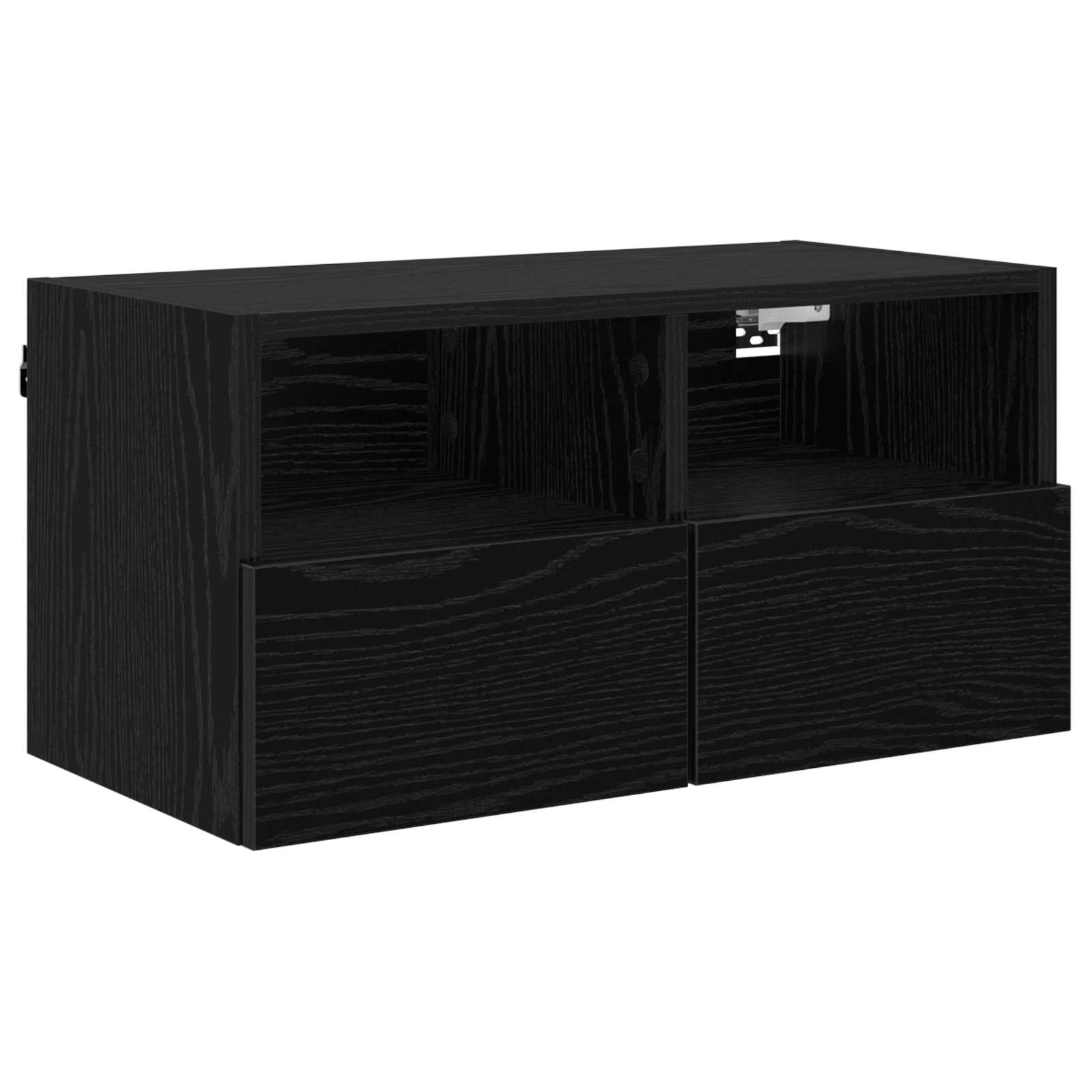 vidaXL Szafka pod telewizor Czarny Dąb 60 x 30 x 30 cm
