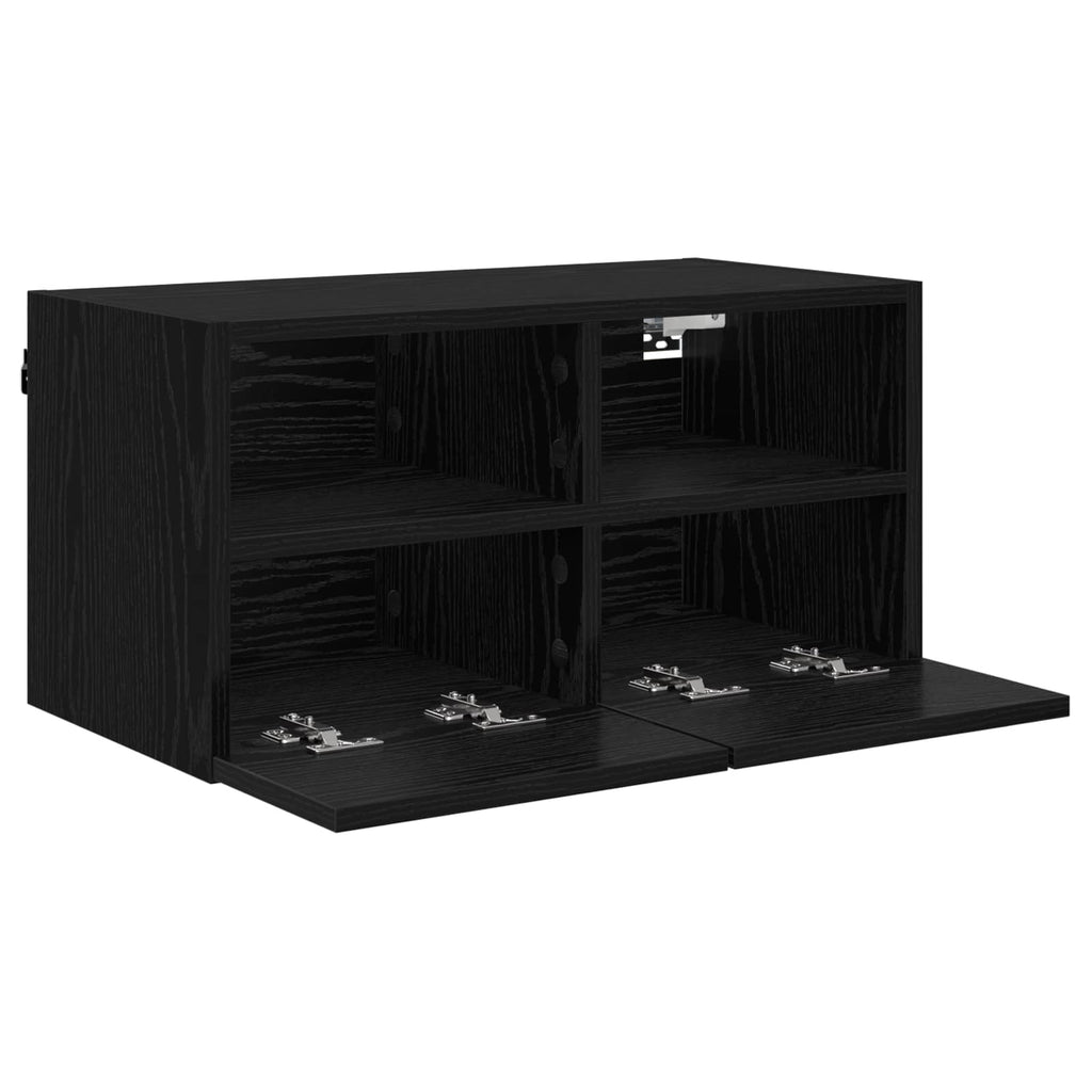 vidaXL Szafka pod telewizor Czarny Dąb 60 x 30 x 30 cm