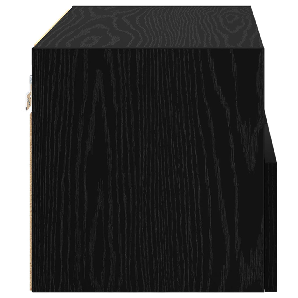 vidaXL Szafki RTV 2 pcs Czarny Dąb 60 x 30 x 30 cm