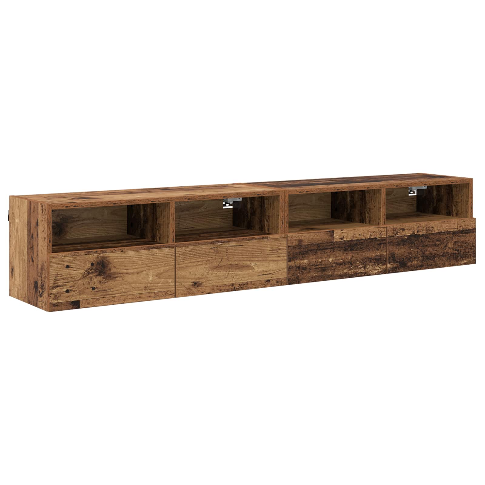 vidaXL Szafki RTV 2 pcs Stare drewno 80 x 30 x 30 cm