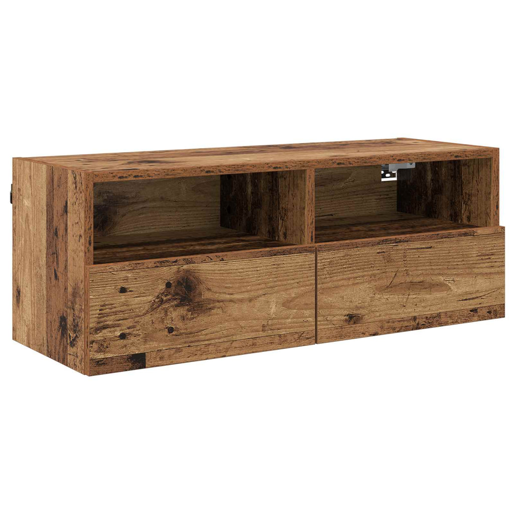vidaXL Szafki RTV 2 pcs Stare drewno 80 x 30 x 30 cm