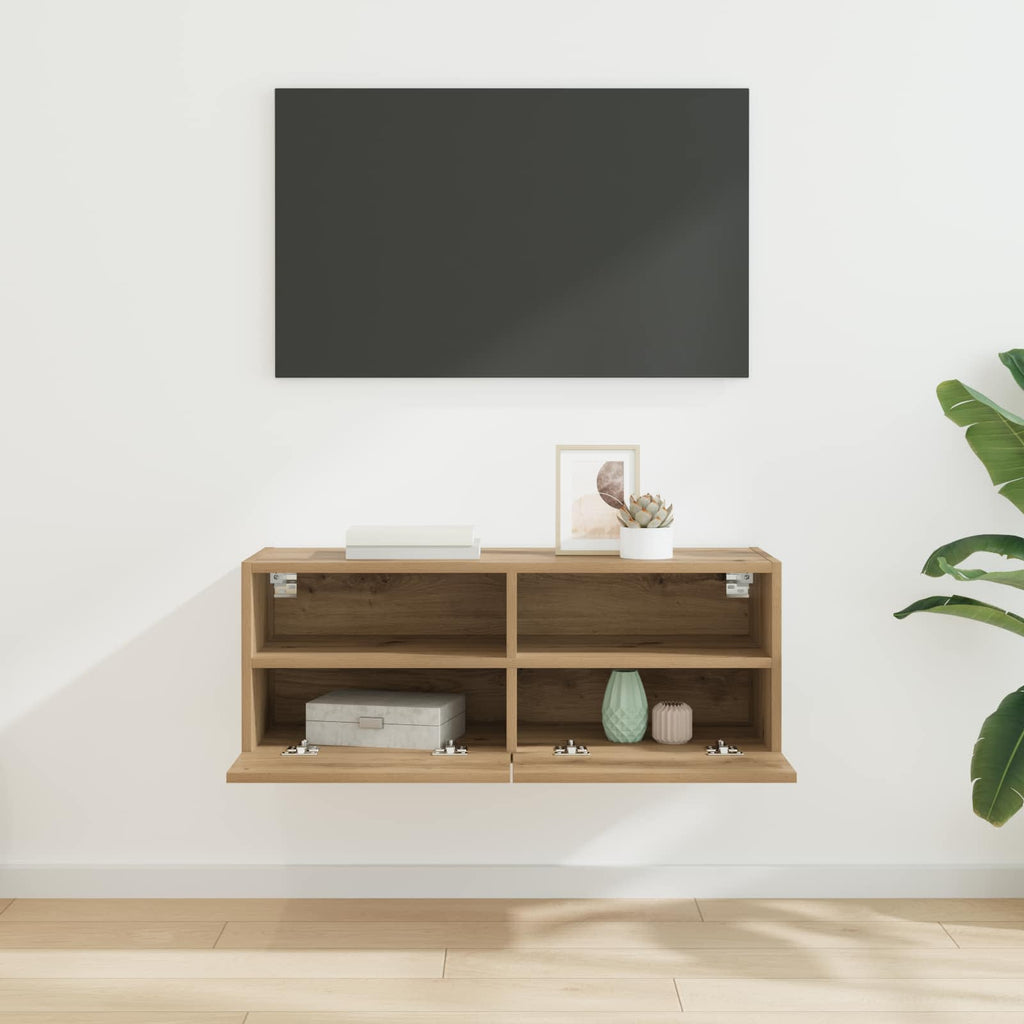vidaXL Szafka pod telewizor Dąb rzemieślniczy 80 x 30 x 30 cm