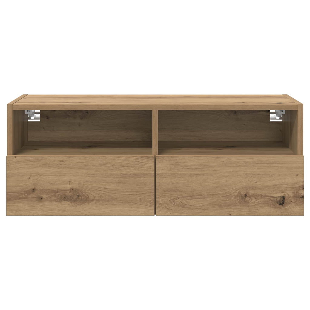 vidaXL Szafki RTV 2 pcs Dąb rzemieślniczy 80 x 30 x 30 cm