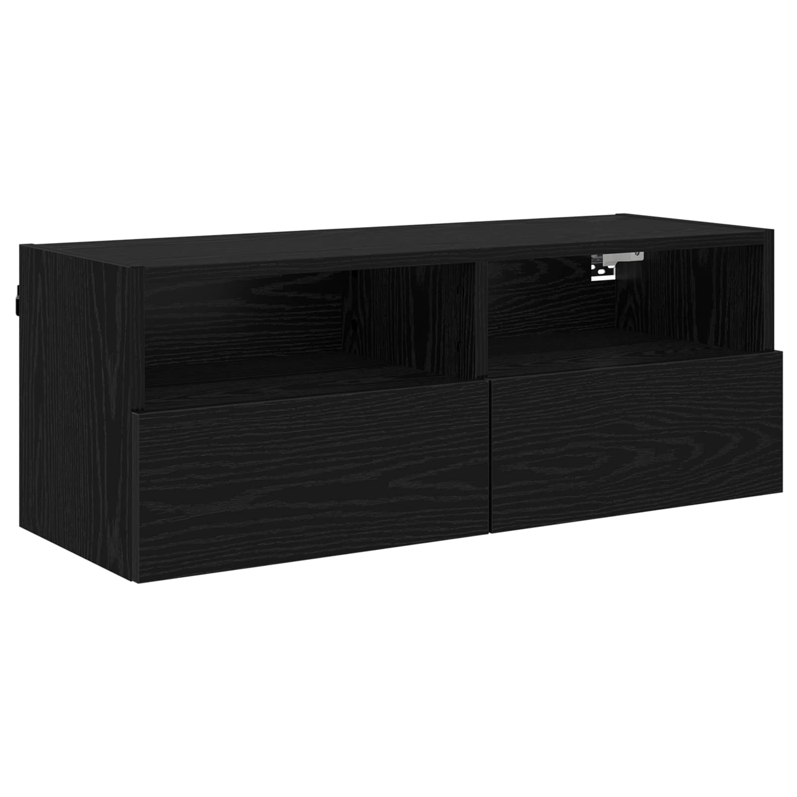 vidaXL Szafki RTV 2 pcs Czarny Dąb 80 x 30 x 30 cm