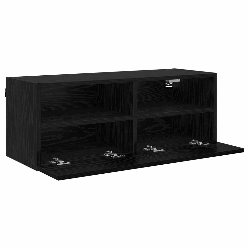 vidaXL Szafki RTV 2 pcs Czarny Dąb 80 x 30 x 30 cm