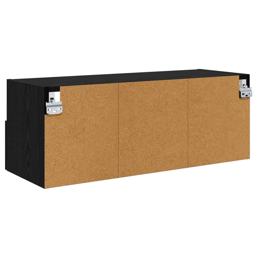 vidaXL Szafki RTV 2 pcs Czarny Dąb 80 x 30 x 30 cm