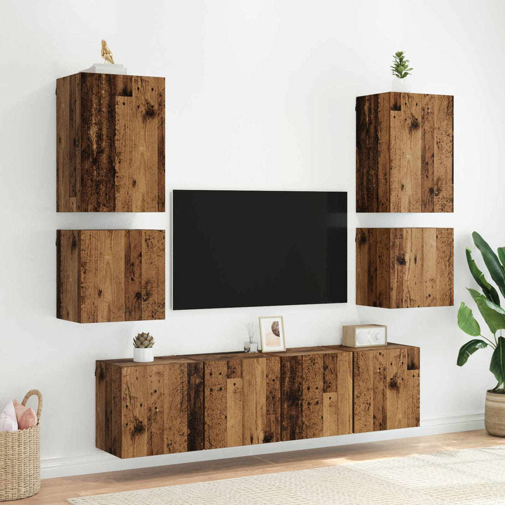 vidaXL Szafka pod telewizor Stare drewno 40,5x30x40cm