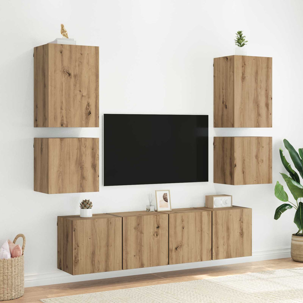 vidaXL Szafki RTV 2 pcs Dąb rzemieślniczy 40,5x30x40cm