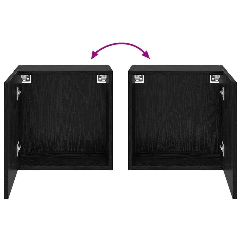 vidaXL Szafka pod telewizor Czarny Dąb 40,5x30x40cm