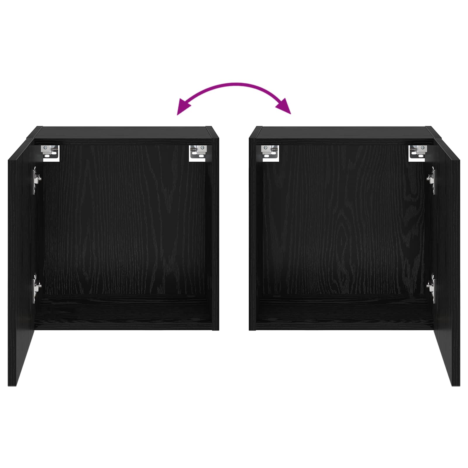 vidaXL Szafka pod telewizor Czarny Dąb 40,5x30x40cm