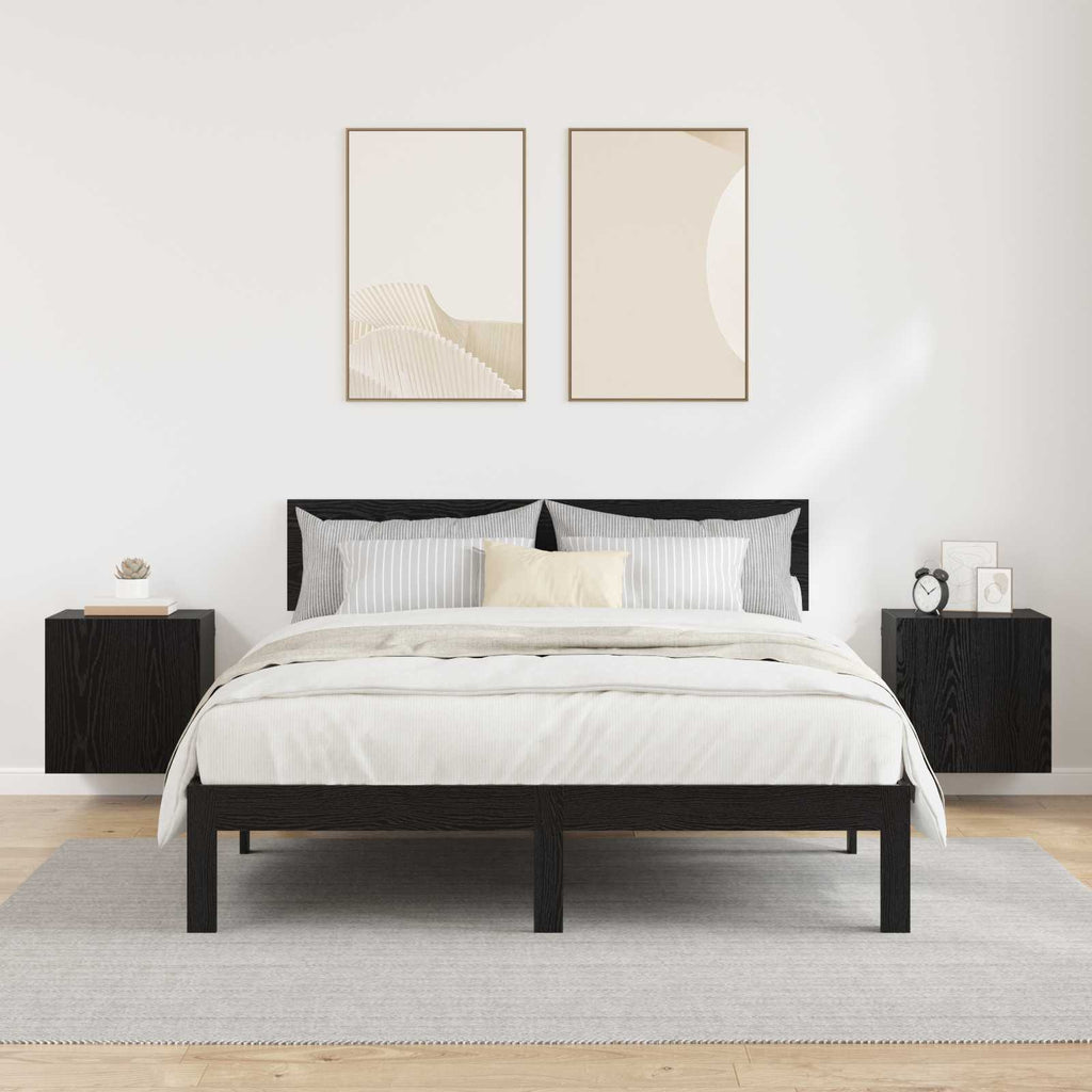 vidaXL Szafki RTV Montowane na ścianie 2 pcs Czarny Dąb 40,5x30x40cm